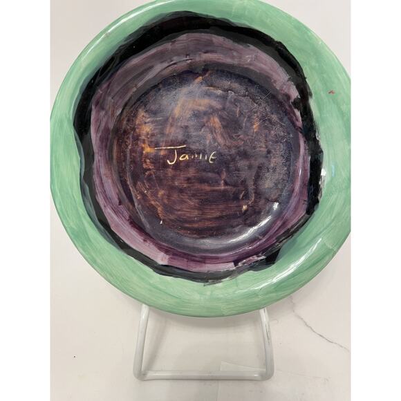 Studio Art Hand Painted Pottery Bowls Designed Signed Yout Artists-5 Bowls - Picture 10 of 12